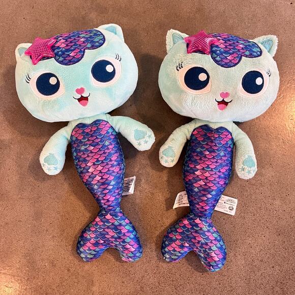 Dreamwork Gabbys Dollhouse Mercat Musical Plush Toy 2 bundle mermaid cat netflix - Picture 1 of 5